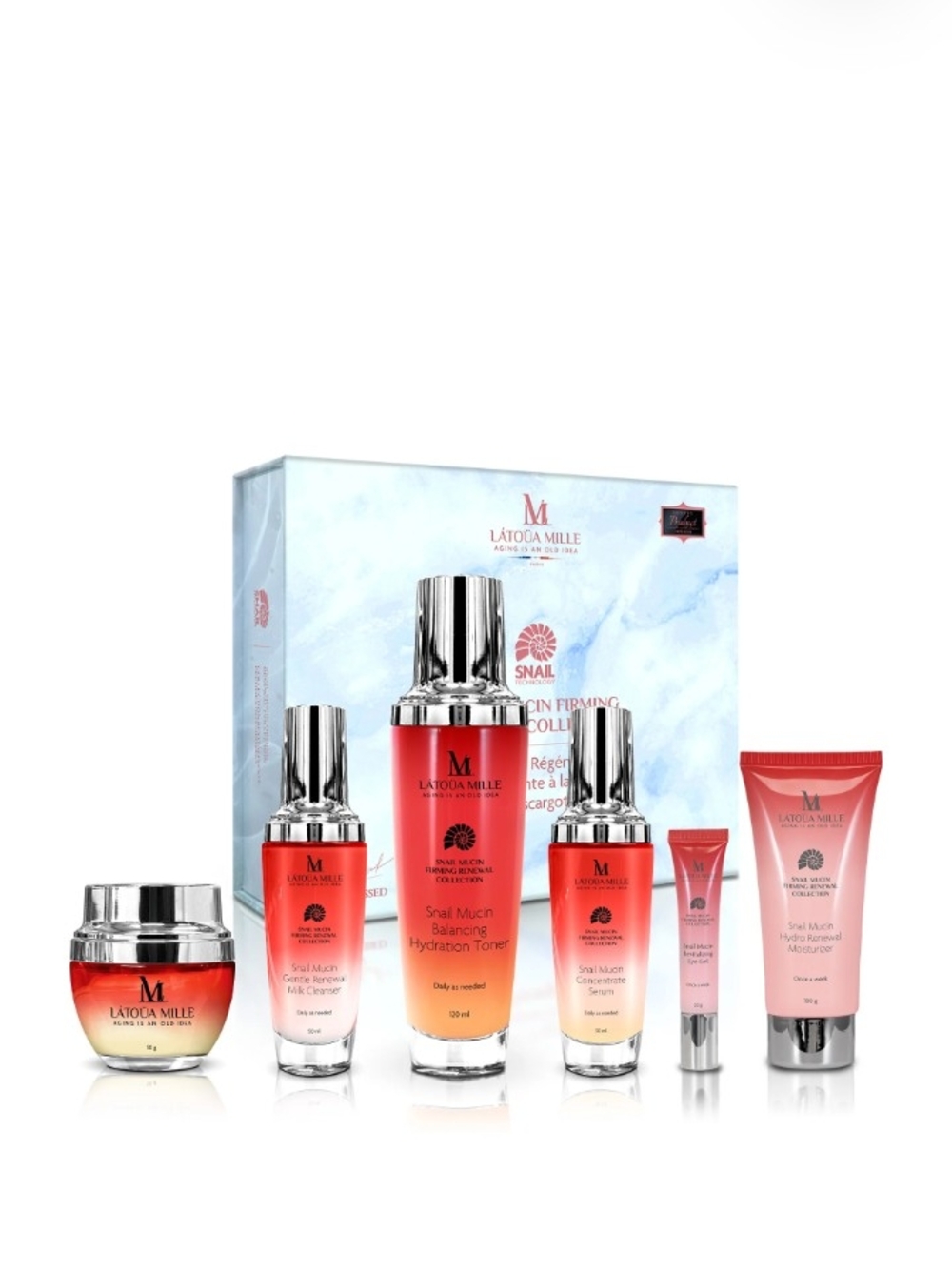 Snail Mucin Hydration Set — Red